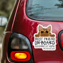 Load image into Gallery viewer, Best Friend Sleeping at Home — Car Magnet