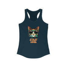 Load image into Gallery viewer, Stray Cool Retro Cat Racerback Tank