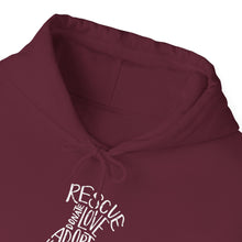 Load image into Gallery viewer, Rescue Dog Hand Lettered Hoodie
