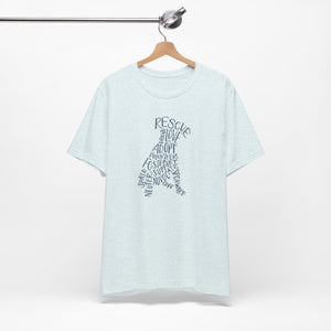 Rescue Dog Hand Lettered Tee