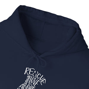 Rescue Dog Hand Lettered Hoodie