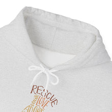 Load image into Gallery viewer, Rescue Dog Hand Lettered Hoodie
