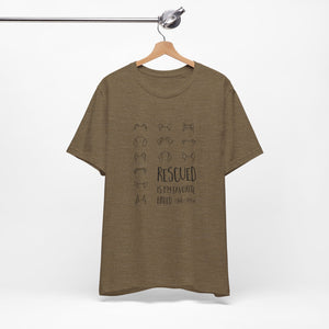 Rescued is My Favorite Breed — Line Drawing Tee
