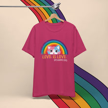 Load image into Gallery viewer, Love is Love Pride Tee (Cat)
