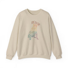 Load image into Gallery viewer, Rescue Dog Hand Lettered Crewneck Sweatshirt
