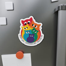 Load image into Gallery viewer, Pride Rainbow Cat Magnet
