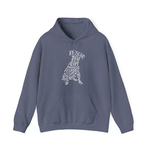 Rescue Dog Hand Lettered Hoodie