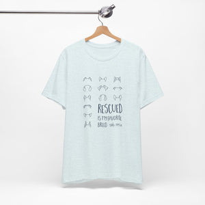 Rescued is My Favorite Breed — Line Drawing Tee