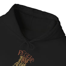 Load image into Gallery viewer, Rescue Dog Hand Lettered Hoodie
