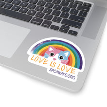 Load image into Gallery viewer, Love is Love (Cat) Pride Decal
