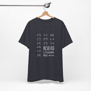 Rescued is My Favorite Breed — Line Drawing Tee