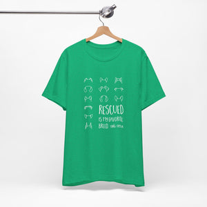 Rescued is My Favorite Breed — Line Drawing Tee