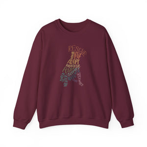 Rescue Dog Hand Lettered Crewneck Sweatshirt