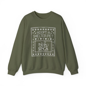 SPCA Cross Stitch Style Crewneck Sweatshirt