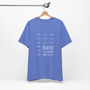Rescued is My Favorite Breed — Line Drawing Tee