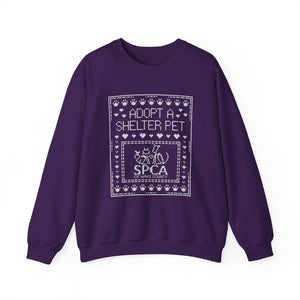 SPCA Cross Stitch Style Crewneck Sweatshirt