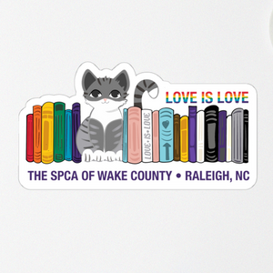 Pride Cat Bookshelf Sticker