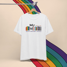 Load image into Gallery viewer, Love is Love — Cat Bookshelf Pride Tee

