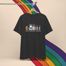 Load image into Gallery viewer, Love is Love — Cat Bookshelf Pride Tee
