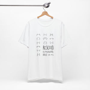Rescued is My Favorite Breed — Line Drawing Tee