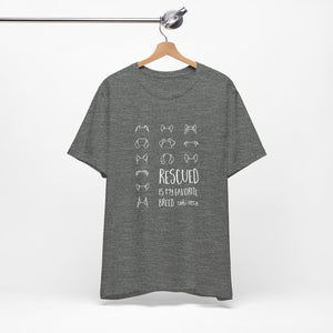 Rescued is My Favorite Breed — Line Drawing Tee