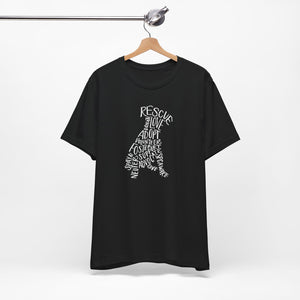 Rescue Dog Hand Lettered Tee