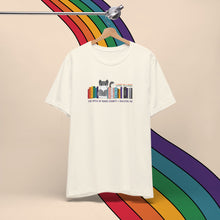 Load image into Gallery viewer, Love is Love — Cat Bookshelf Pride Tee
