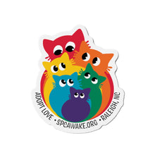 Load image into Gallery viewer, Pride Rainbow Cat Magnet
