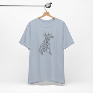 Rescue Dog Hand Lettered Tee