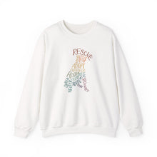 Load image into Gallery viewer, Rescue Dog Hand Lettered Crewneck Sweatshirt
