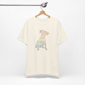 Rescue Dog Hand Lettered Tee