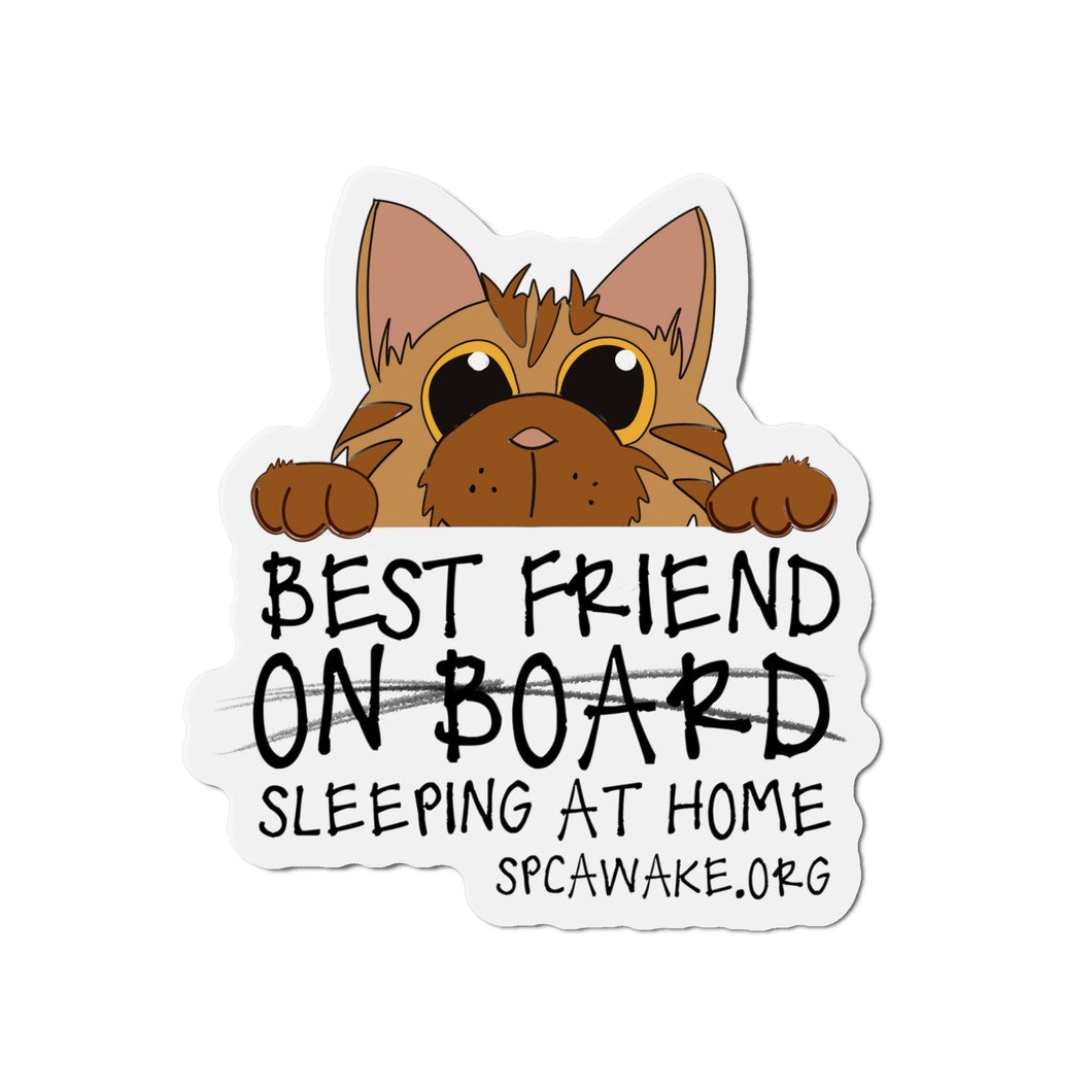 Best Friend Sleeping at Home — Car Magnet