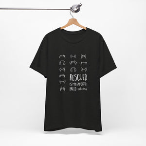Rescued is My Favorite Breed — Line Drawing Tee