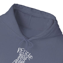 Load image into Gallery viewer, Rescue Dog Hand Lettered Hoodie
