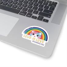 Load image into Gallery viewer, Love is Love (Cat) Pride Decal
