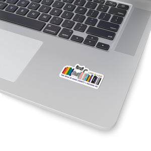 Pride Cat Bookshelf Sticker