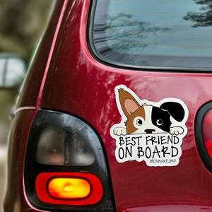 Best Friend on Board — Car Magnet