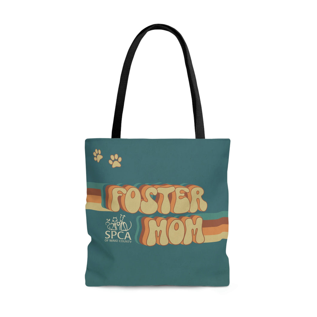 Foster Mom Retro Tote Bag