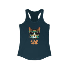 Load image into Gallery viewer, Stray Cool Retro Cat Racerback Tank
